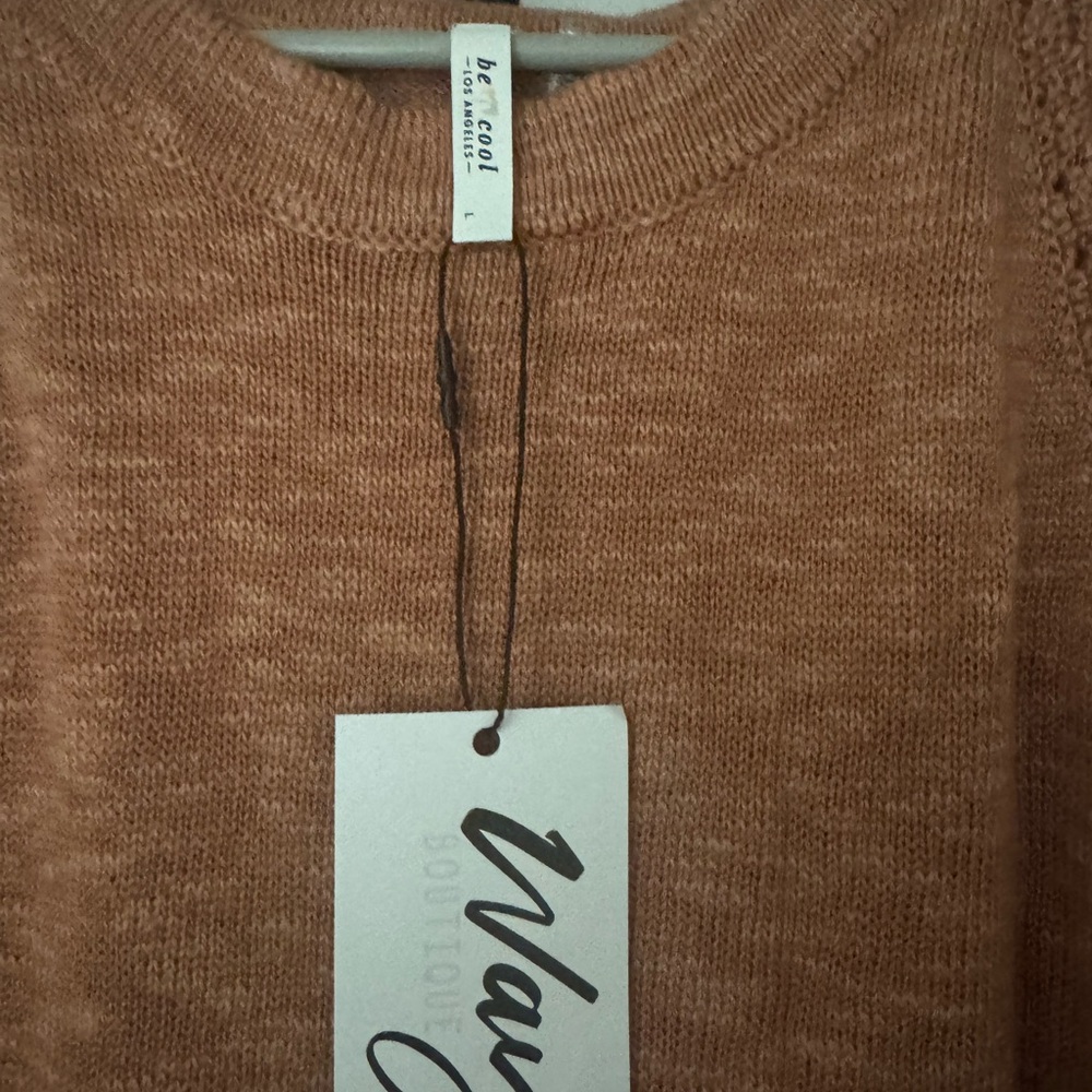 BE COOL Women's Tan Knit Tank Top - Picture 2 of 5